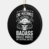 Mechanische operator Engineer ik ben cnc machinist Keramisch Ornament (Links)