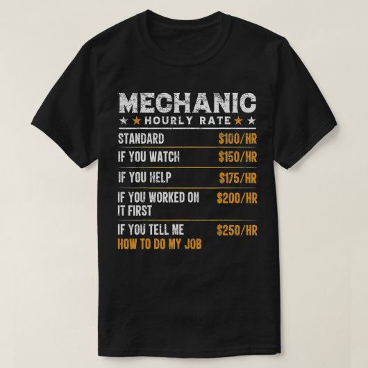 Mechanische orkest Funny Mechanic Worker T-shirt (Design voorkant)