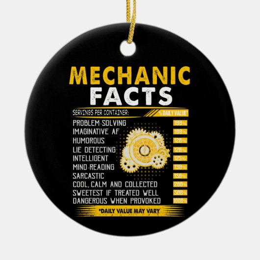 Mechanische overs | Mechanische feiten Keramisch Ornament (Voorkant)