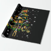 Mechanische overs | Mechanische kerstboom Cadeaupapier (Uitgerold)