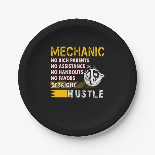 Mechanische overs | Mechanische rechte hustle Papieren Bordje (Voorkant)