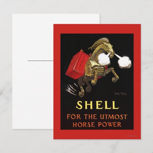 Mechanische paarden met Shell Oil Briefkaart (Voorkant / Achterkant)