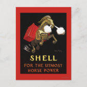 Mechanische paarden met Shell Oil Briefkaart (Voorkant)