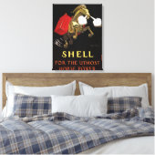 Mechanische paarden met Shell Oil Canvas Afdruk (Insitu (Slaapkamer))