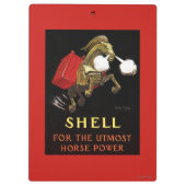 Mechanische paarden met Shell Oil Klembord (Achterkant)