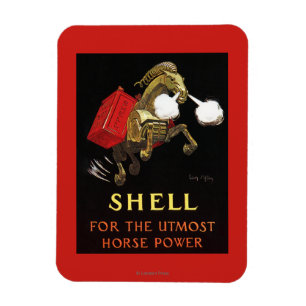 Mechanische paarden met Shell Oil Magneet