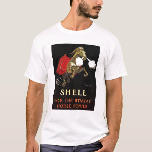 Mechanische paarden met Shell Oil T-shirt
