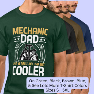 Mechanische papa als gewone maar koelere gereedsch t-shirt