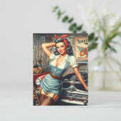  Mechanische Pin Up Briefkaart (Staand voorkant)