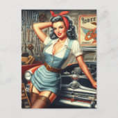  Mechanische Pin Up Briefkaart (Voorkant)