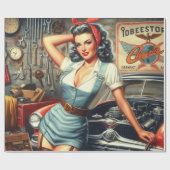  Mechanische Pin Up Cadeaupapier (Vlak)