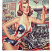 Mechanische Pin-up Douchegordijn (Voorkant)