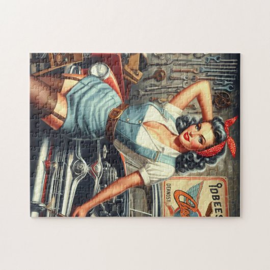 Mechanische Pin Up Legpuzzel (Horizontaal)