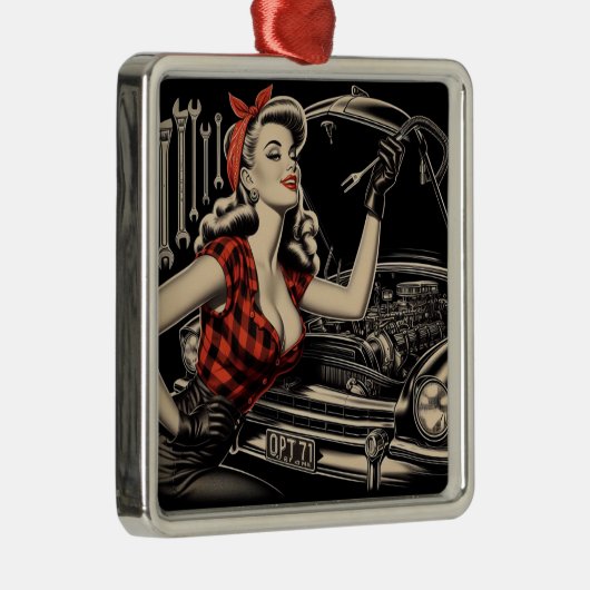  Mechanische Pin Up Metalen Ornament (Rechts)
