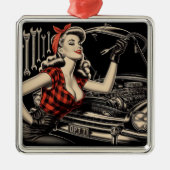  Mechanische Pin Up Metalen Ornament (Voorkant)