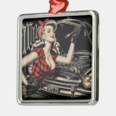 Mechanische Pin Up Metalen Ornament (Links)
