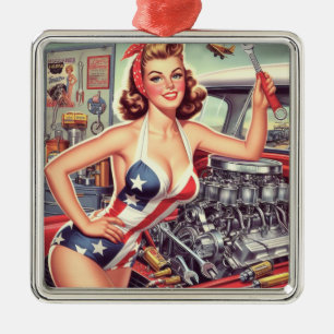 Mechanische Pin-up Metalen Ornament