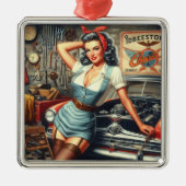  Mechanische Pin Up Metalen Ornament (Voorkant)