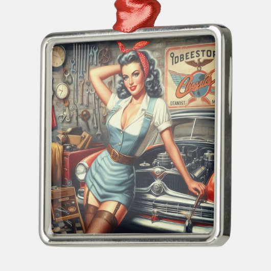  Mechanische Pin Up Metalen Ornament (Links)