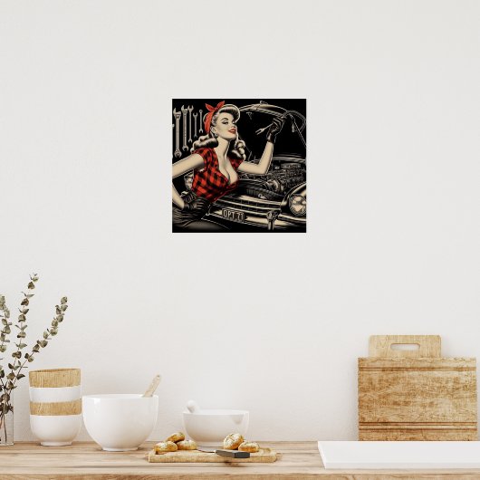  Mechanische Pin Up Poster (Keuken)