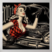  Mechanische Pin Up Poster (Voorkant)