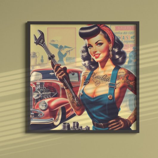  Mechanische Pin-up Poster