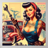  Mechanische Pin-up Poster (Voorkant)