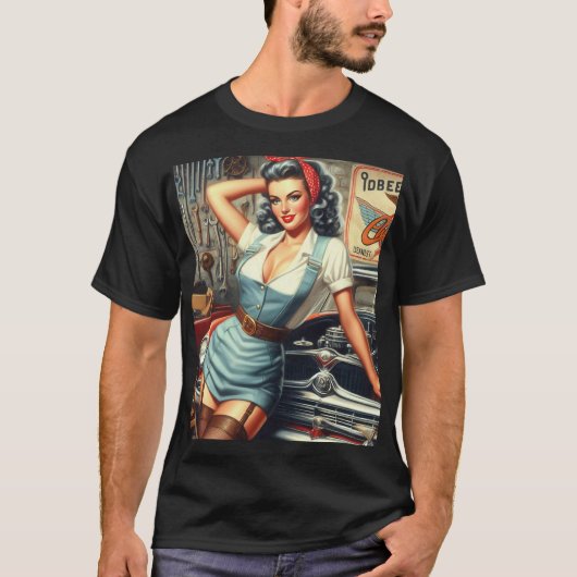  Mechanische Pin Up T-shirt (Voorkant)