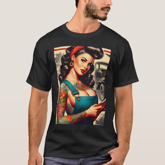  Mechanische Pin-Up T-shirt (Voorkant)