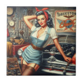  Mechanische Pin Up Tegeltje (Voorkant)