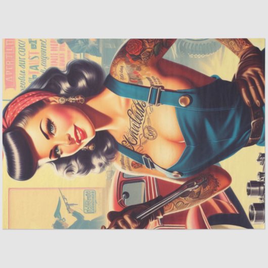  Mechanische Pin-up Tissuepapier (Voorkant)