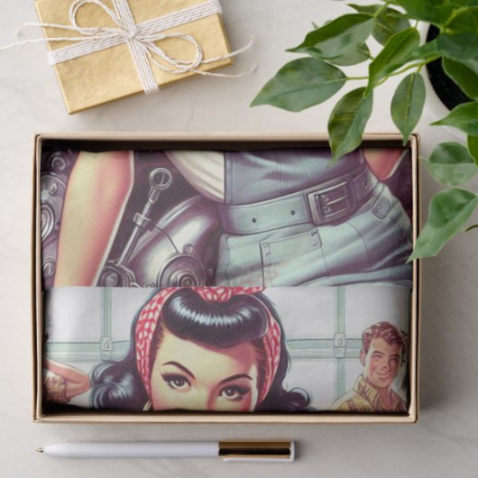 Mechanische Pin-up Tissuepapier (Geschenk)