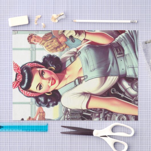 Mechanische Pin-up Tissuepapier (Craft)