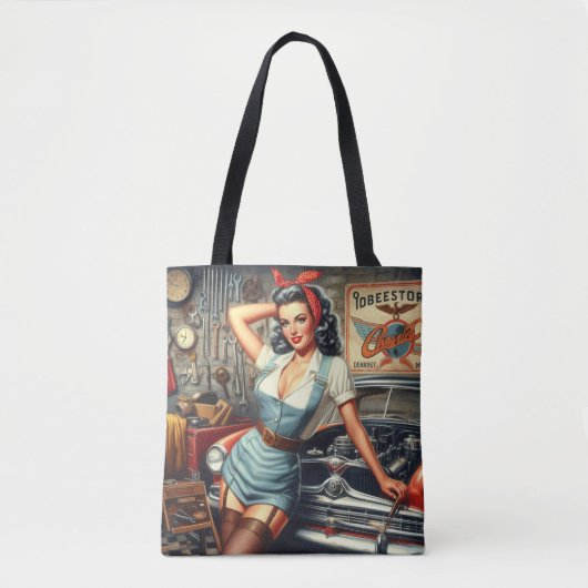  Mechanische Pin Up Tote Bag (Voorkant)