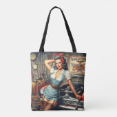  Mechanische Pin Up Tote Bag (Achterkant)