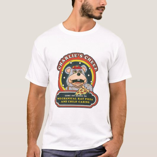 Mechanische Rat Pizza & Kind Casino T-shirt (Voorkant)