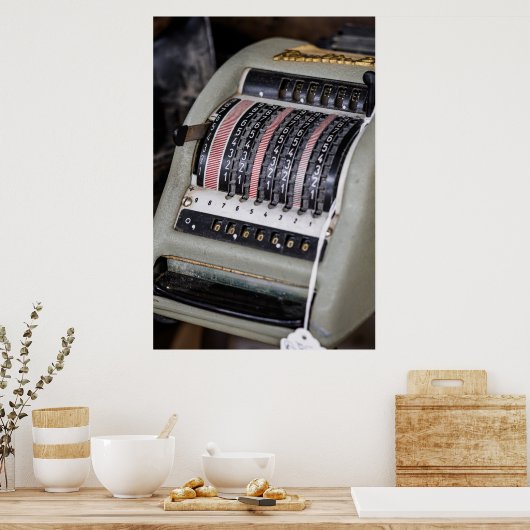  Mechanische Rekenmachine - Een Glimp in Poster (Keuken)