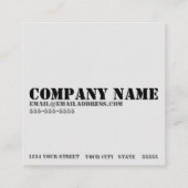 Mechanische & Repair Square Socket WFrench Busines Vierkante Visitekaartje (Achterkant)