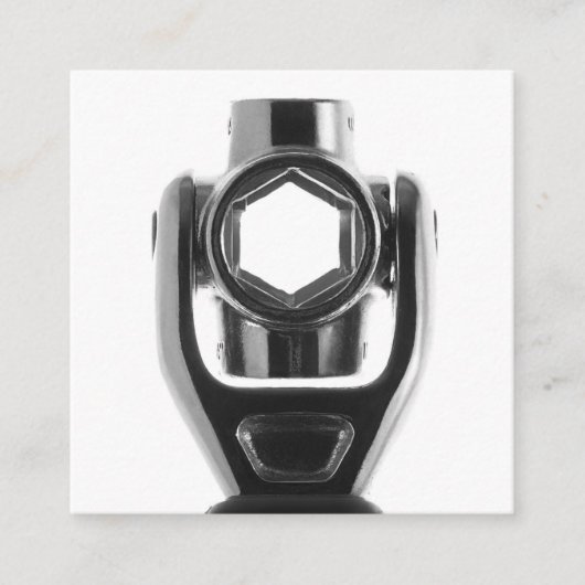 Mechanische & Repair Square Socket WFrench Busines Vierkante Visitekaartje (Voorkant)