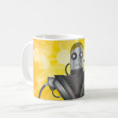 Mechanische Robot Cartoon Koffiemok (Voorkant links)