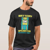Mechanische robotica met batterijbediening t-shirt (Voorkant)
