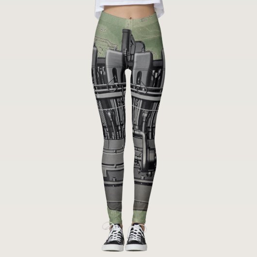 MECHANISCHE ROBOTISCHE WISCONSIN MOTOR K-5 LEGGINGS (Voorkant)