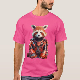Mechanische Rode Panda Robot Futuristische Cyborg  T-shirt
