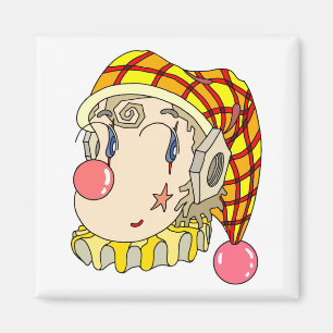 Mechanische "romantische clown" met een lieve glim magneet