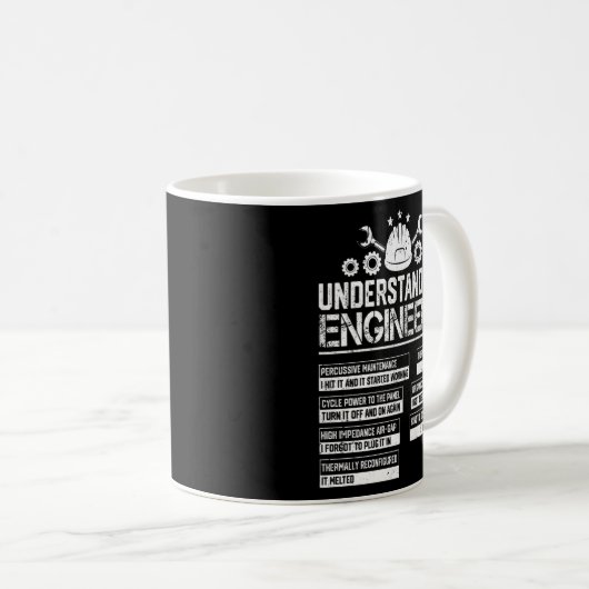 Mechanische Sarcastische Engineering Understanding Koffiemok (Voorkant rechts)