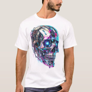 Mechanische Schedel Matrix T-shirt