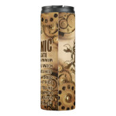 Mechanische schedel uurtarief grafiek thermosbeker (Achterkant)