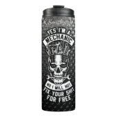 Mechanische schedel vrije fix waarschuwing thermosbeker (Voorkant)