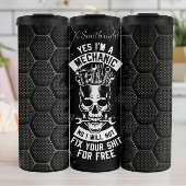 Mechanische schedel vrije fix waarschuwing thermosbeker