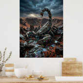 Mechanische Schorpioen Woestijn Ruïne Poster (Keuken)
